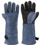 Industrial Leather Welding Work Glove with Leather Hanger